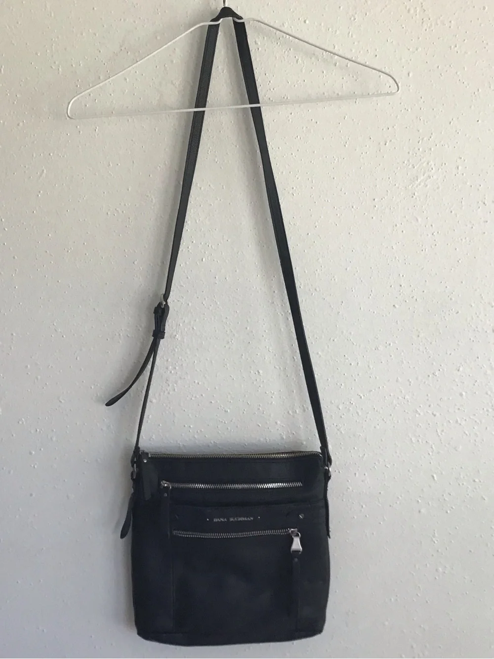 Dana Buchman Trendy Black with Silver Accent Crossbody Shoulder Bag